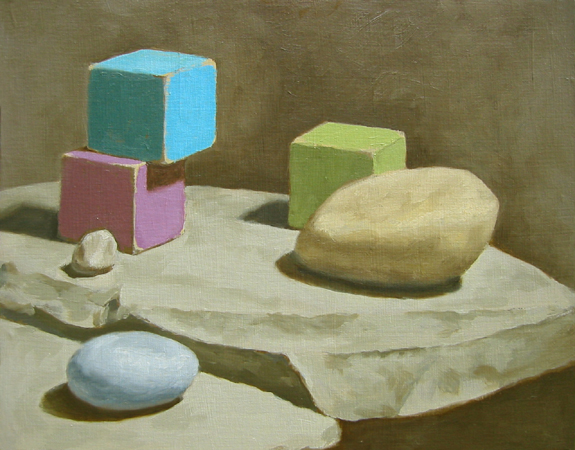 Still Life With Stones And Blocks